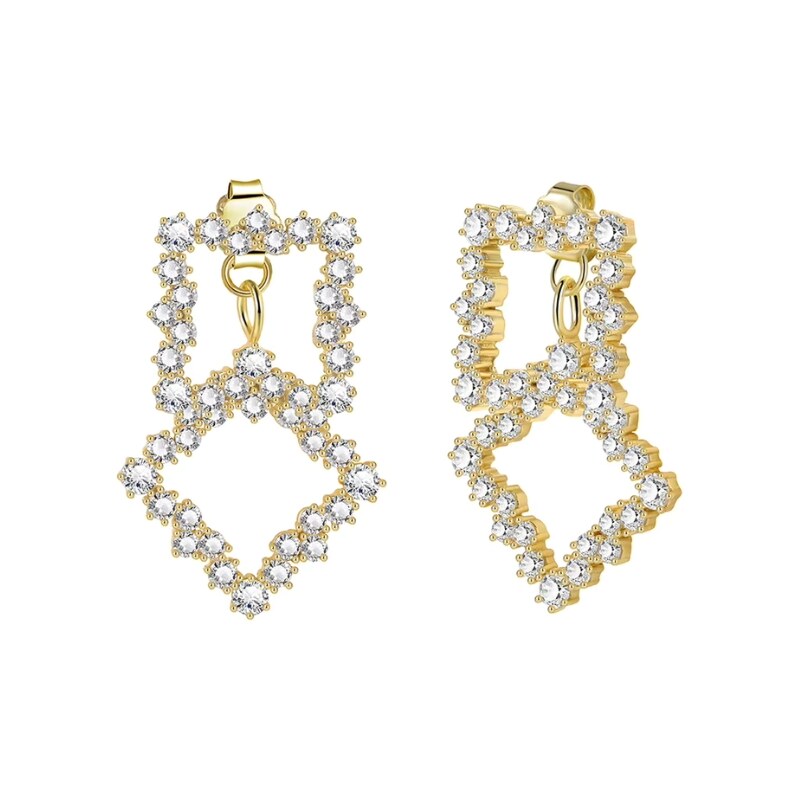 MAJYA Strieborné náušnice ISMENY pozlátené 11950 66483871