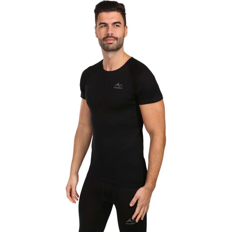 Pánske termo tričko HUSKY MERSA merino čierné (HT0-0802) 66382752