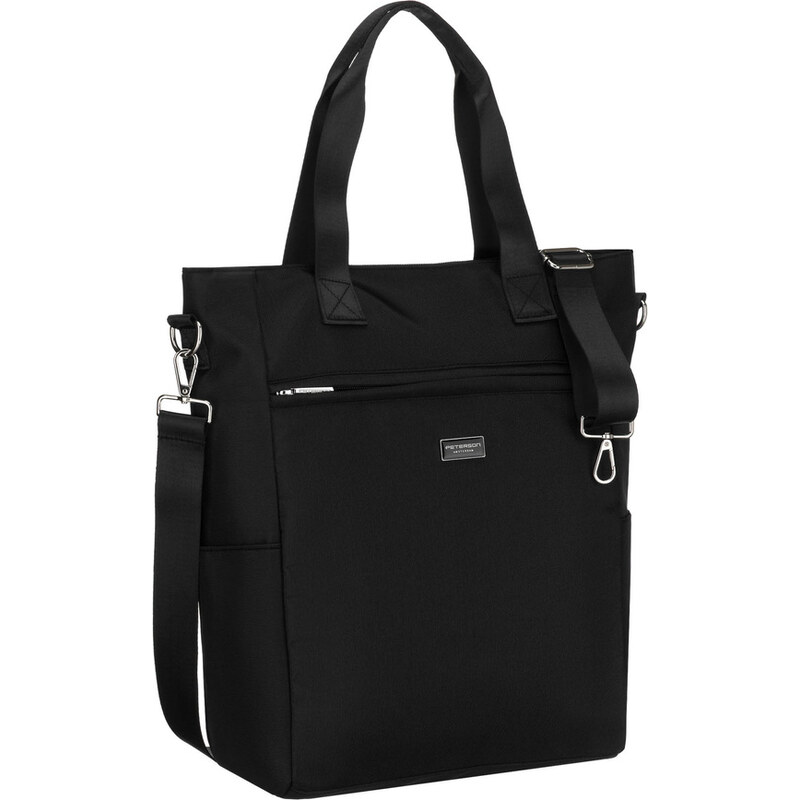 Peterson Čierna dámska shopper taška na uchá s odnímateľným popruhom 66470821