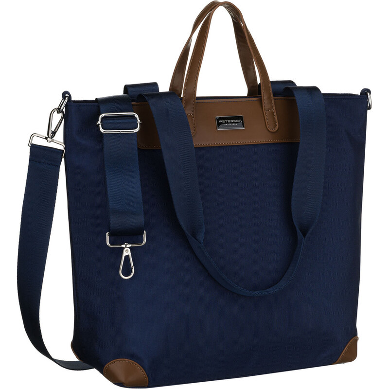 Peterson Veľká tmavomodrá dámska shopper taška s uchami a odnímateľným 66470820