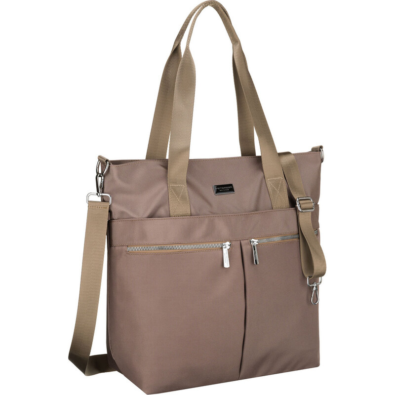 Peterson Dámska béžová shopper taška s jednou komorou a zapínaním na 66470830