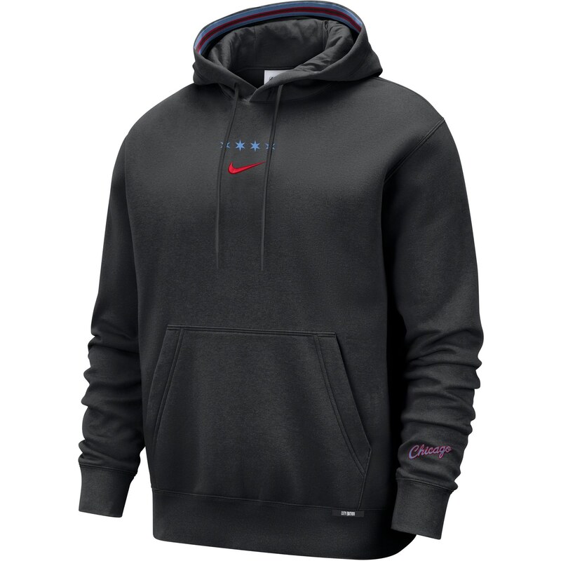 Nike NBA Premium Club Chicago Bulls City Edition Fleece Hoodie - 66471160