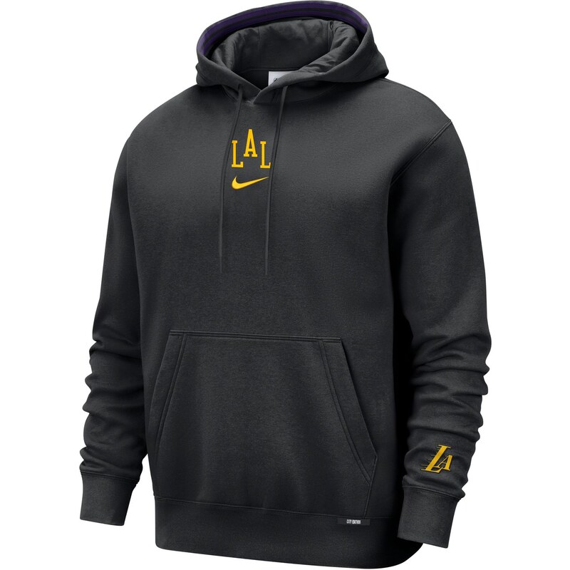 Nike NBA Premium Club Los Angeles Lakers City Edition Fleece Hoodie - 66471162