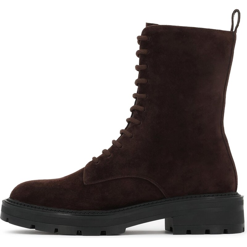 Kazar Šnurovacie členkové čižmy tmavohnedá 66346307