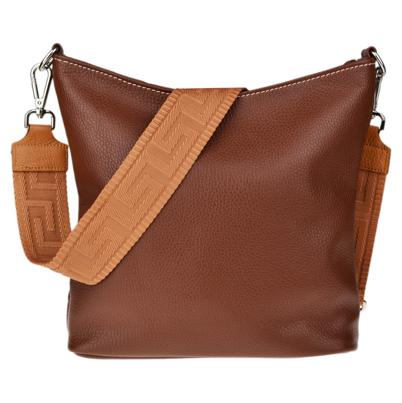 Hnedá kožená talianska crossbody kabelka Amalia Marrone V NovaKabelka 66472720