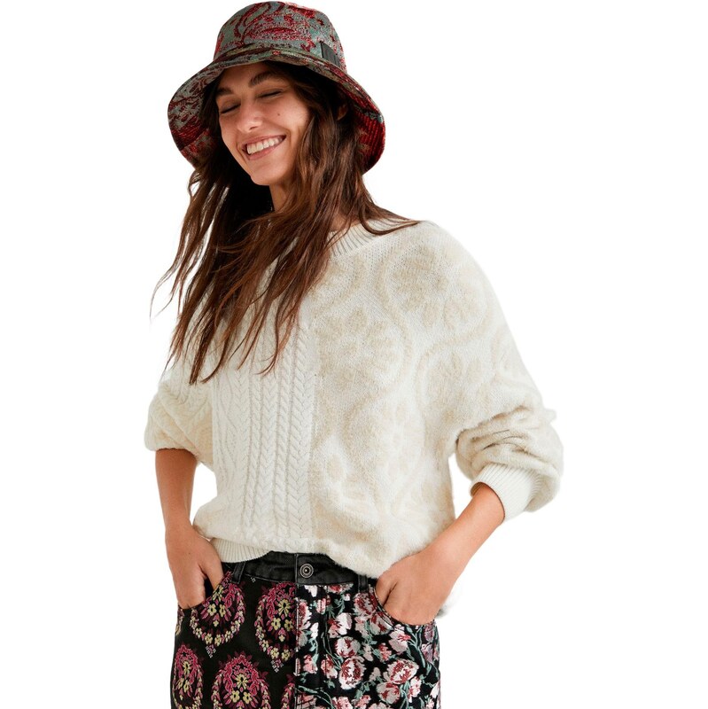 Desigual dámsky sveter s okrúhlym výstrihom 66471996