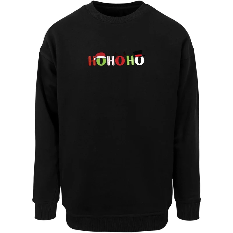 Merchcode Čierny vianočný sveter Ho Ho Ho 66473095