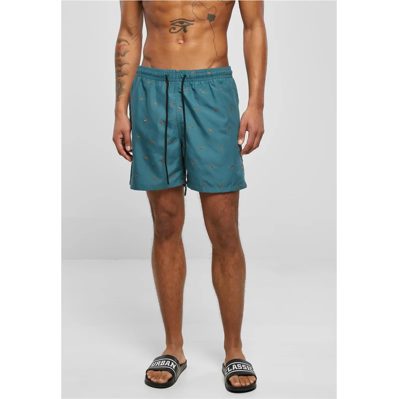 Urban Classics Pánske plavky s výšivkou žralokov 66473197