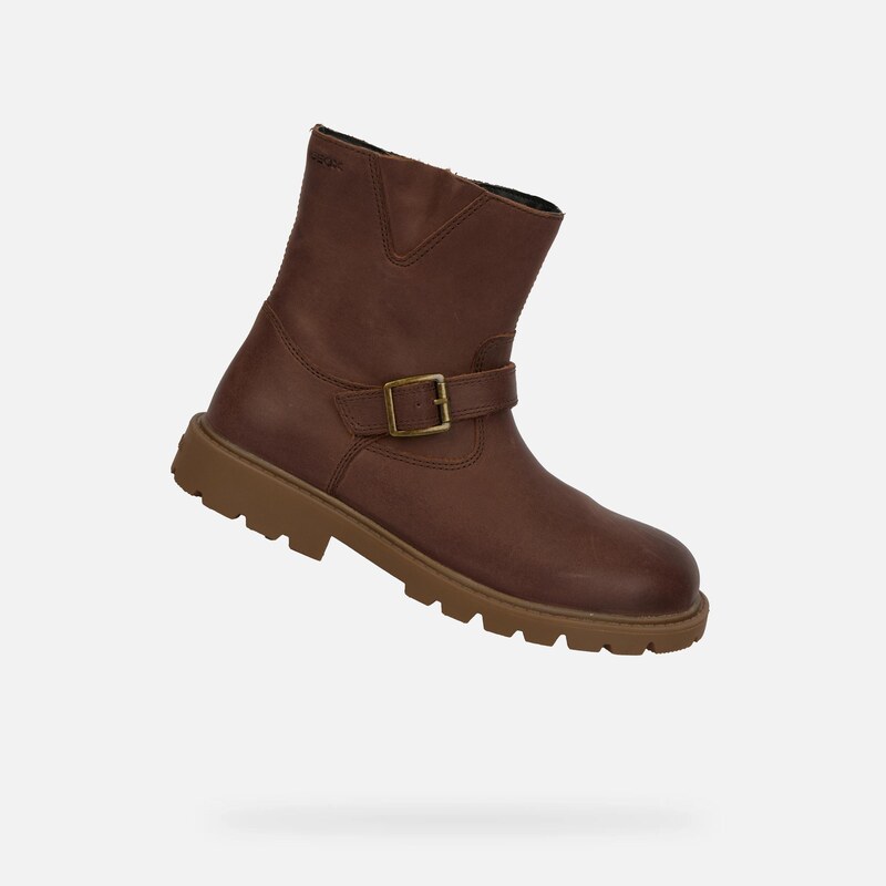 Hnedé dievčenské členkové topánky Geox Shaylax 66473326