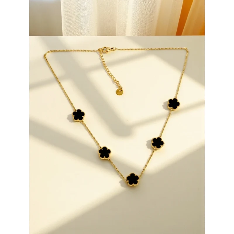 Náhrdelník Resti Persefone Aurea s čiernymi kvetmi 66472968
