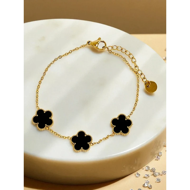 Náramok Resti Callisto Nero s kvetinovým motívom 66472970