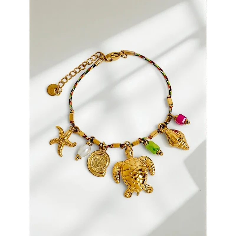 Resti Zlatý náramok Aphrodite Maretta s morskými príveskami 66473018