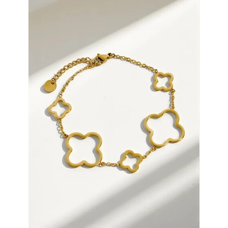 Resti Zlatý náramok s kvetinovým motívom 66473010