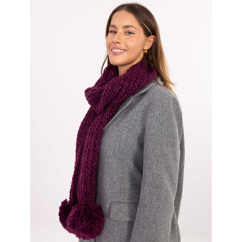 Factory Price Tmavofialový šál s brmbolcami 66473361