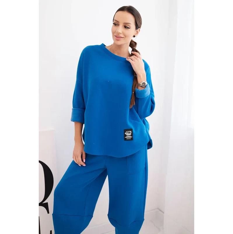 Kesi Włoski Kesi dámska tepláková súprava s širokými nohavicami 66473397