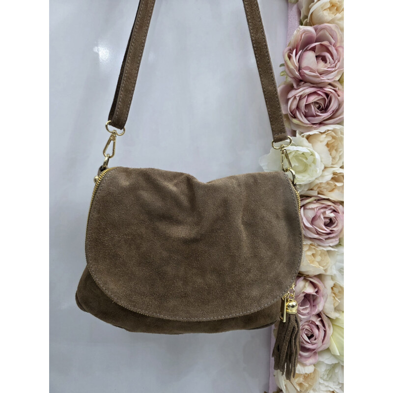 Katrins Fashion Trendy hnedá crossbody kabelka Grosso 50900882