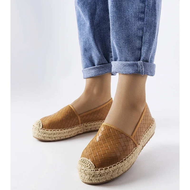 Hnedé espadrilky Gemre s embosovaním 66473940