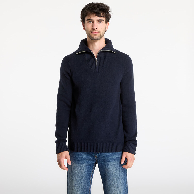 Sveter GAP Cashsoft Quarterzip Sweater Classic Navy L 66474395