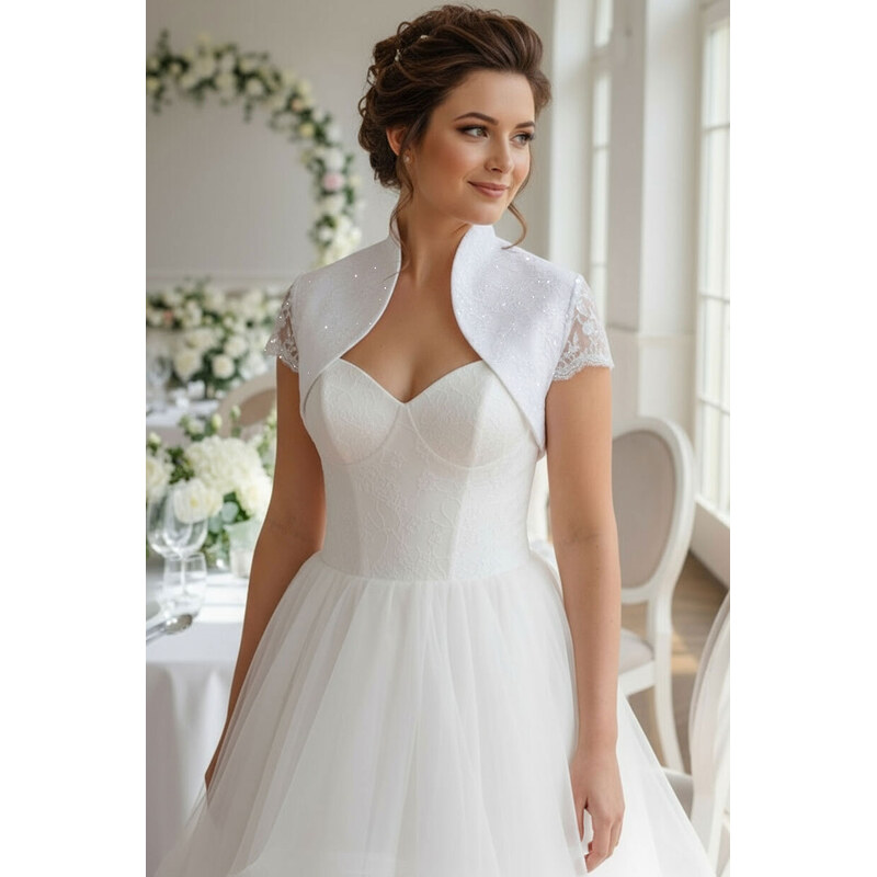 Glara Saténové svadobné bolerko 66341007