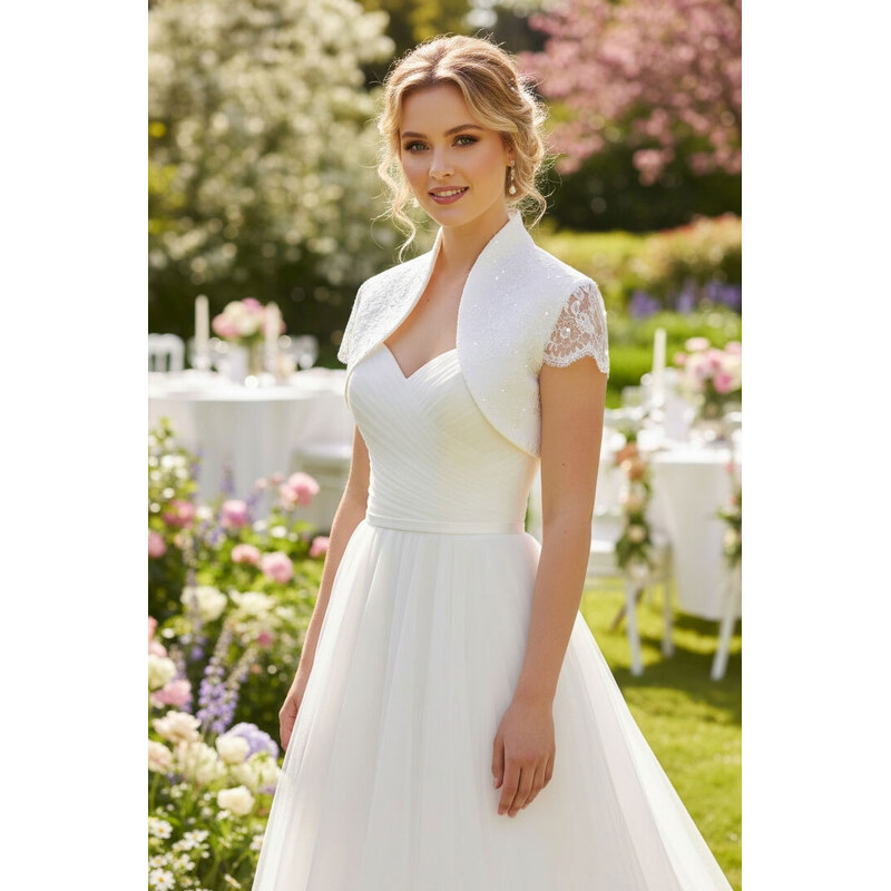 Glara Saténové svadobné bolerko 66341008