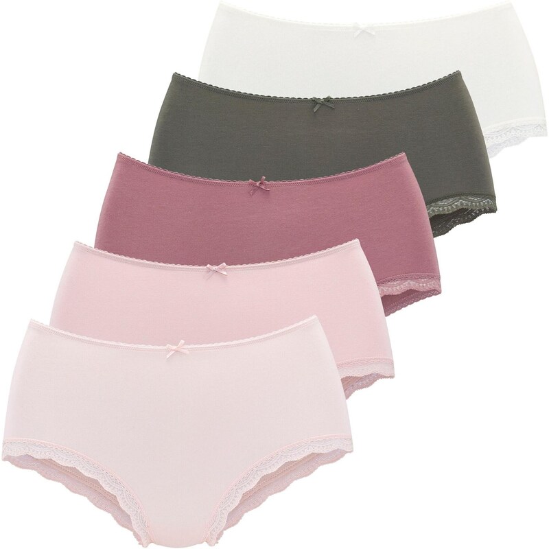 LASCANA Nohavičky olivová / rosé / eozín / pastelovo ružová / biela 66479097