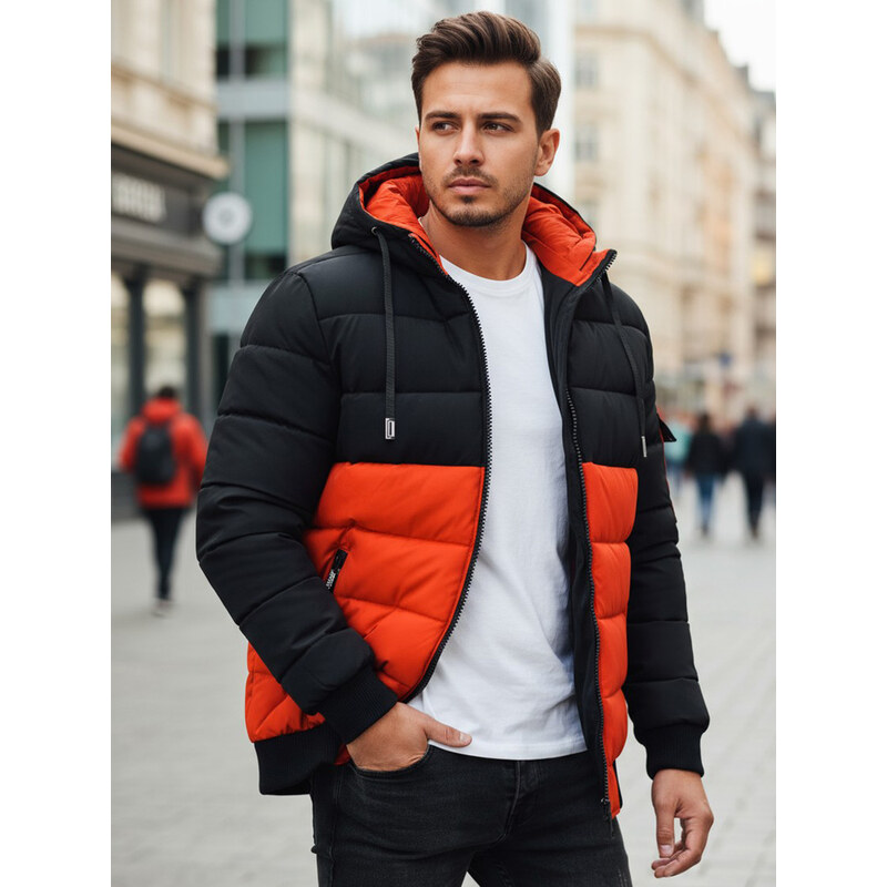 Pánska zimná prešívaná bunda s kapucňou Dstreet TX5097 66486734