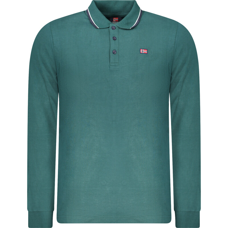 NORWAY 1963 MENS LONG-SLEEVED POLO SHIRT, GREEN 66510026