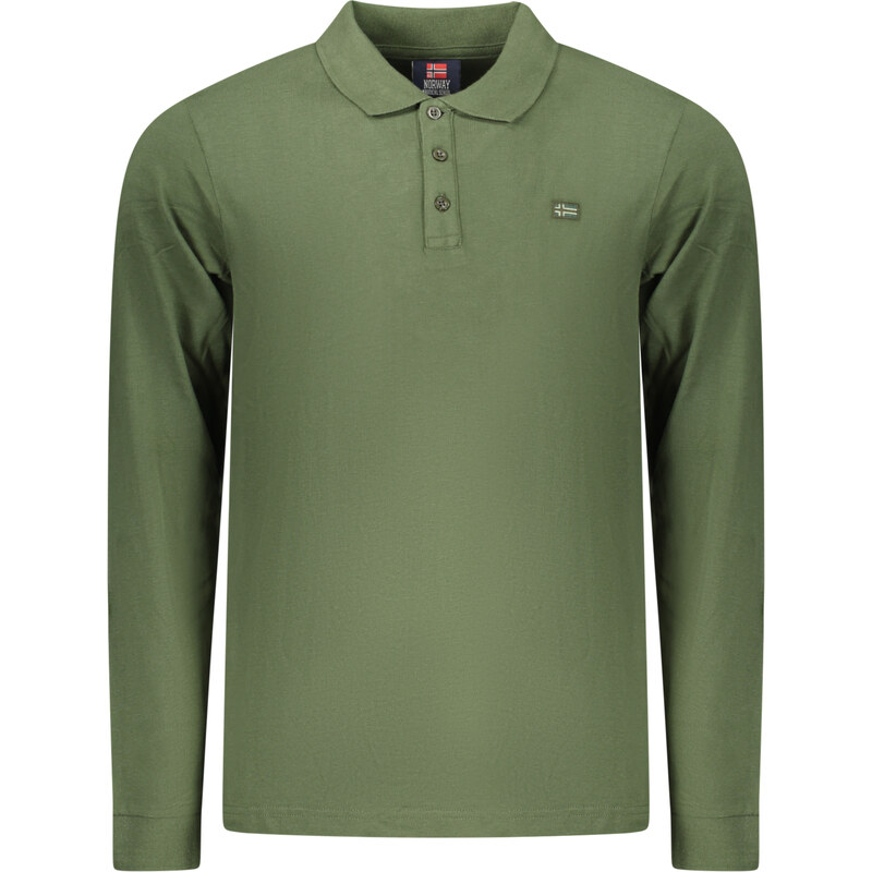 NORWAY 1963 MENS LONG-SLEEVED POLO SHIRT, GREEN 66510061