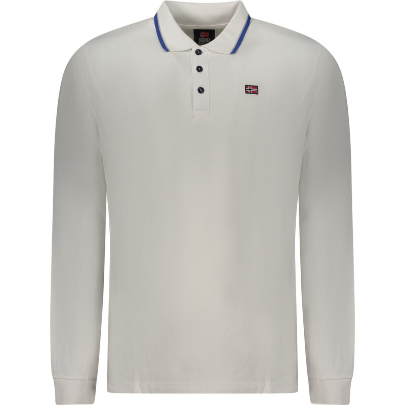 NORWAY 1963 MENS LONG-SLEEVED POLO SHIRT WHITE 66510022