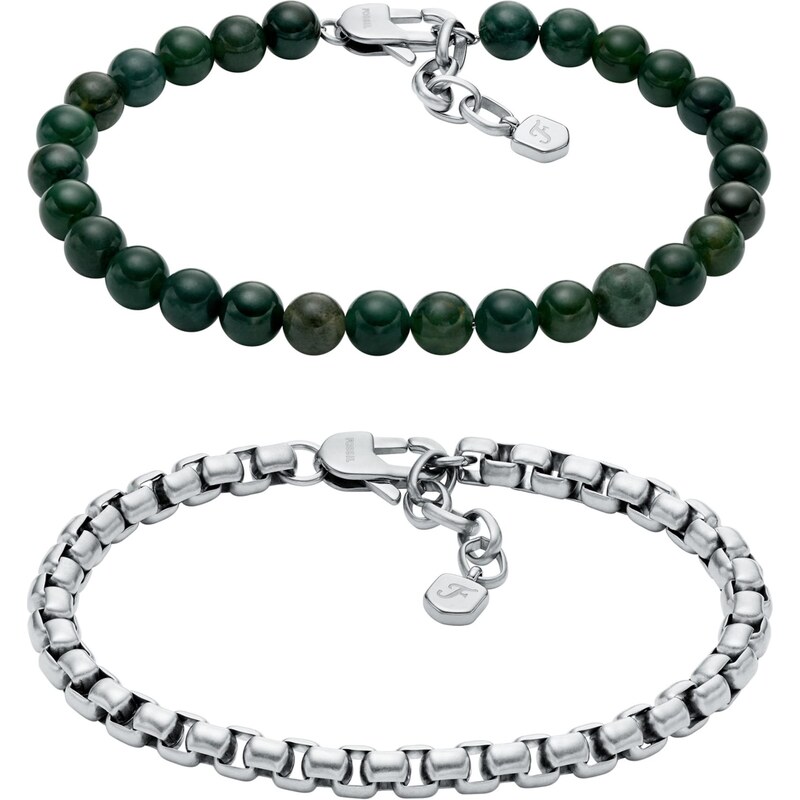 FOSSIL Náramok jedľová / strieborná 66480439