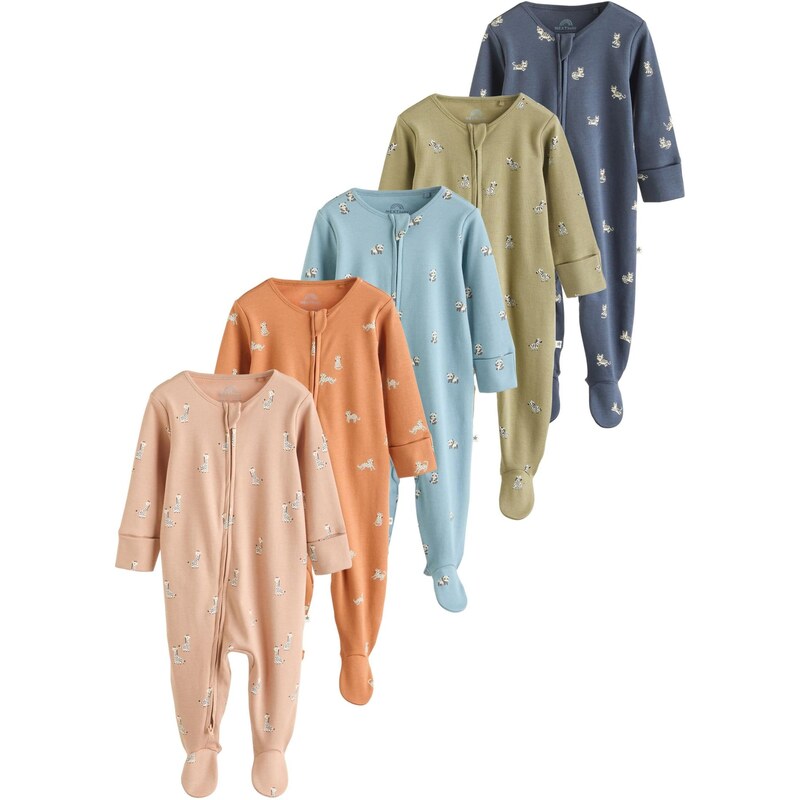 Next Pyžamo zafírová / svetlomodrá / olivová / svetlooranžová 66480484