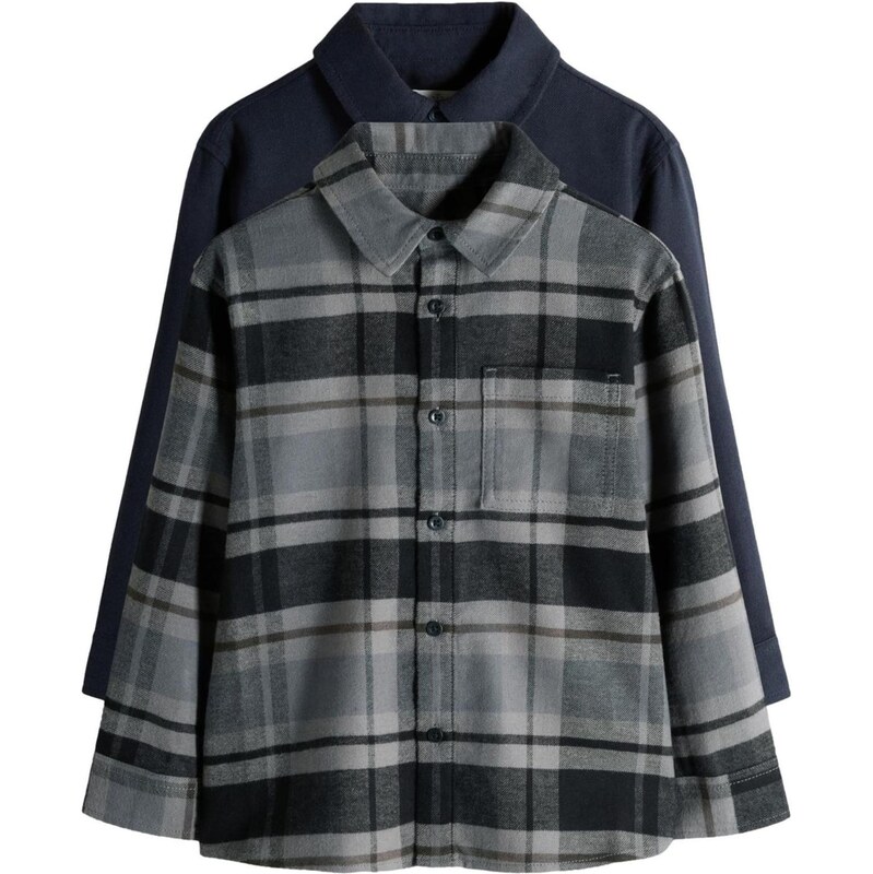 The Set Košeľa námornícka modrá / sivá / antracitová / kamenná 66480492