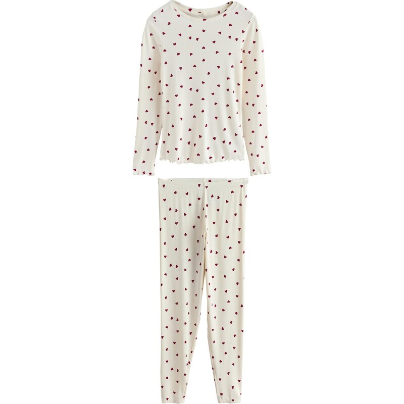 Next Pyžamo krémová / tmavočervená 66480627