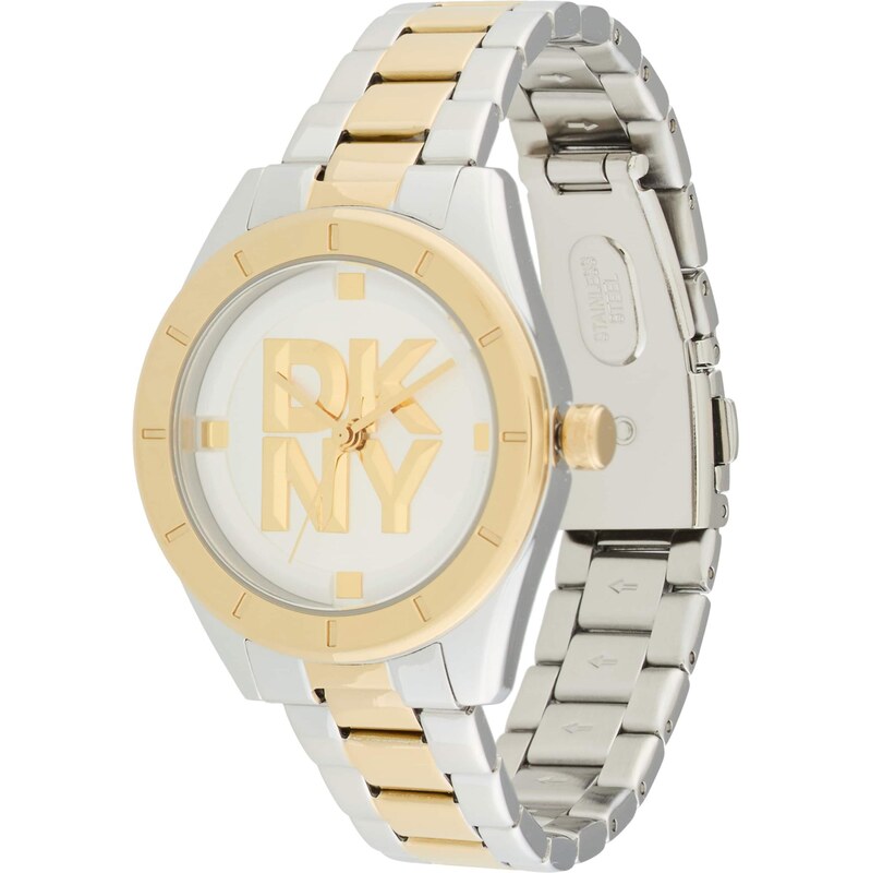 DKNY Analógové hodinky Chambers zlatá / strieborná 66480646