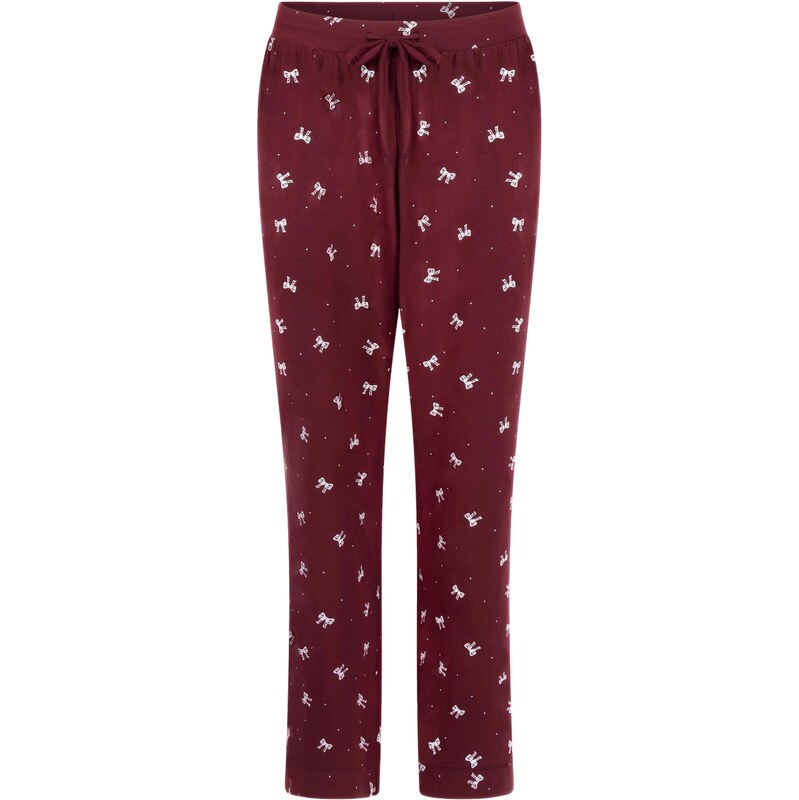 Hunkemöller Pyžamové nohavice červená / biela 66480687
