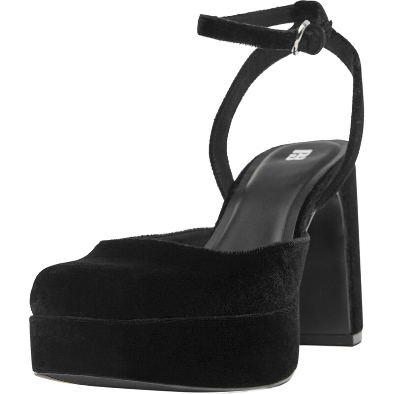 Pull&Bear Lodičky s otvorenou pätou čierna 66480737