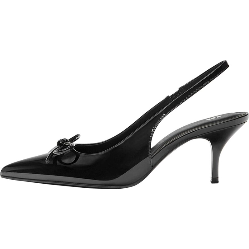 Pull&Bear Lodičky s otvorenou pätou čierna 66480733