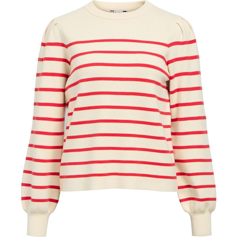 OBJECT Sveter OBJReynard krémová / červená 66480740