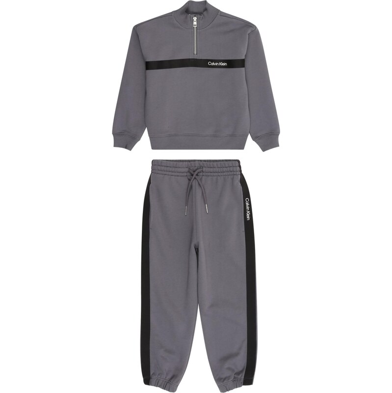 Calvin Klein Jeans Joggingová súprava sivá / čierna / biela 66480813