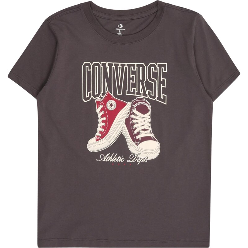 CONVERSE Tričko antracitová / červená / burgundská / biela 66480889