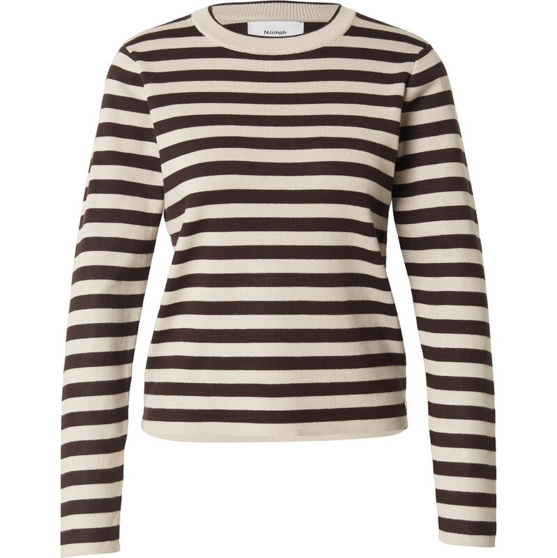 NÜMPH Sveter béžová / tmavohnedá 66480907