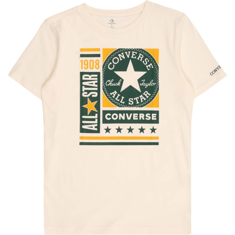 CONVERSE Tričko karí / tmavošedá / tmavozelená 66480899