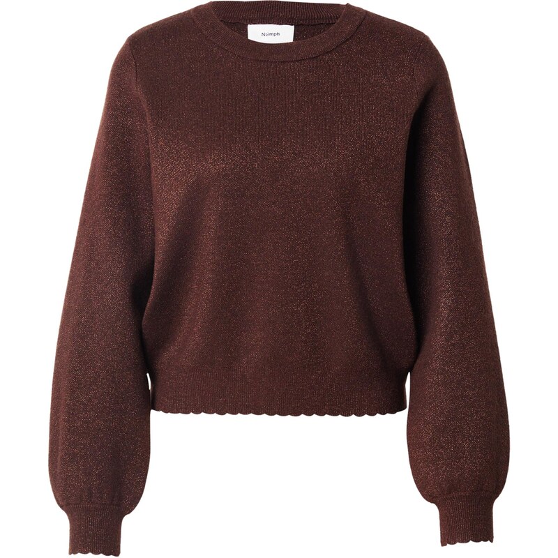 NÜMPH Sveter BIR SOLID hnedá 66480941