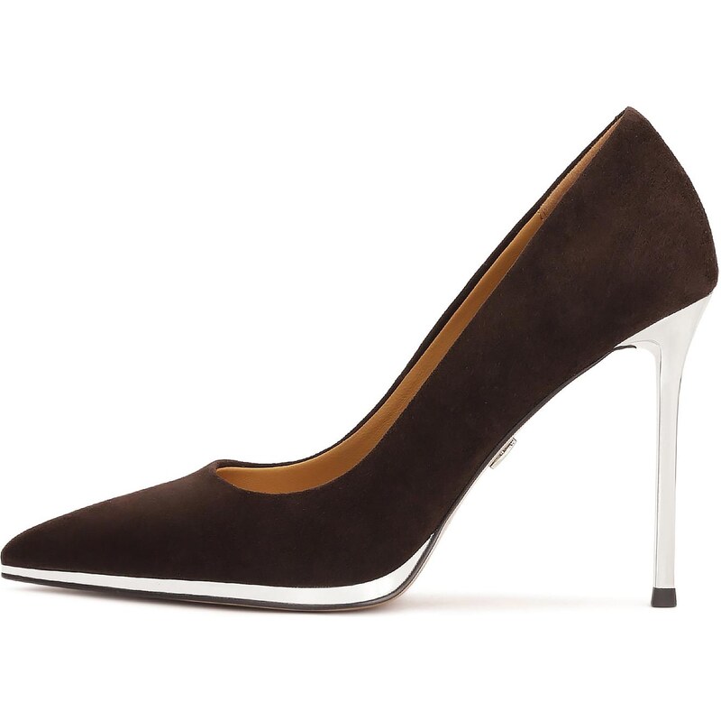 Kazar Lodičky tmavohnedá / strieborná 66480375