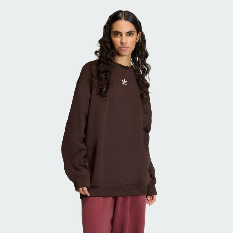 Adidas Mikina Essentials Fleece Long Oversized Crew Sweatshirt 66487234