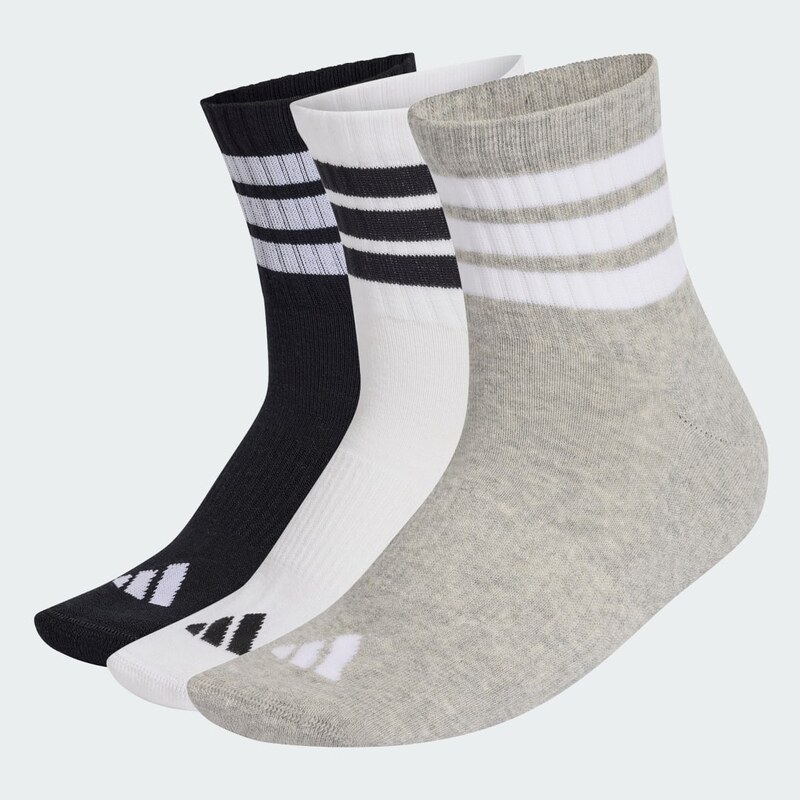 Adidas PONOŽKY 3 STRIPES CUSHIONED SPORTSWEAR MID CUT SOCKS 3 PAIR 66487242