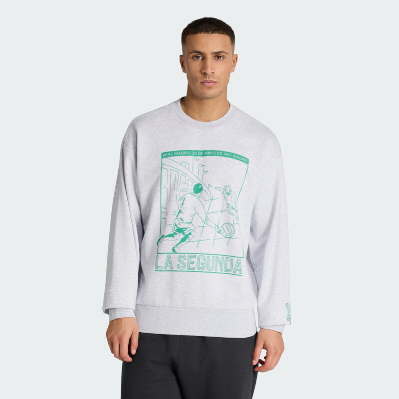 Adidas Mikina Real Madrid Heritage Crew 66437211