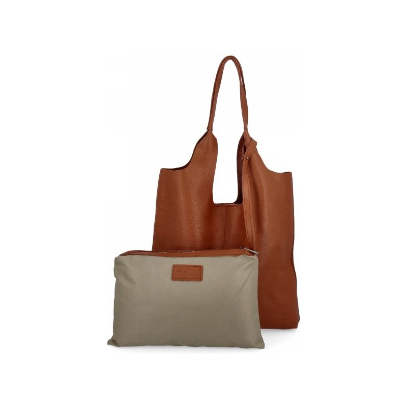 Vittoria Gotti Talianska kožená taška shopper s kozmetickou taštičkou 66483903