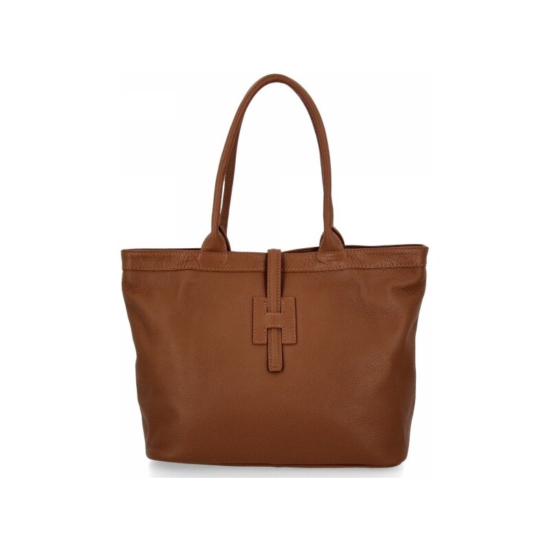 Vittoria Gotti Elegantná kožená taška Shopper Bag 208S Ruda 66483909