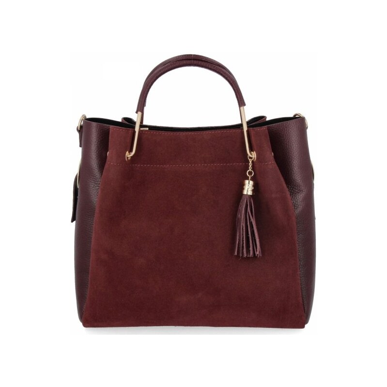 Vittoria Gotti Elegantná kožená taška taliansky kufrík s kozmetickou 66483915